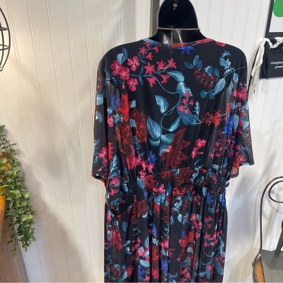 Torrid Blue and Pink Midi coverup Dress 4X - Picture 8 of 8